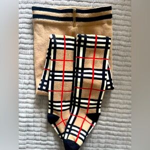 Burberry toddler check plaid tights 3-4t